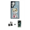 MARSİLYAN™- Galaxy S24 Ultra Kılıf Siluet Modern Özel Seri - Şeffaf 360 Full Body Arka Koruyucu + PVD Metal Kamera Lens - SH