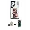 MARSİLYAN™- Galaxy S24 Ultra Kılıf Siluet Modern Özel Seri - Siyah 360 Mat Full Body Arka Koruyucu + Bilvis Titan Kamera Lens - GD