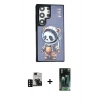 MARSİLYAN™- Galaxy S24 Ultra Kılıf Siluet Modern Özel Seri - Siyah 360 Mat Full Body Arka Koruyucu + PVD Metal Kamera Lens - SH
