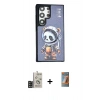 MARSİLYAN™- Galaxy S24 Ultra Kılıf Siluet Modern Özel Seri - Siyah AutoKit 5in1 Fiber Hayalet Polymer Nano Ekran Koruyucu + Bilvis Titan Kamera Lens - SH