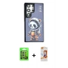 MARSİLYAN™- Galaxy S24 Ultra Kılıf Siluet Modern Özel Seri - Siyah AutoKit 5in1 Fiber Polymer Nano Ekran Koruyucu + Raze Metal Kamera Lens - GS