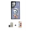MARSİLYAN™- Galaxy S24 Ultra Kılıf Siluet Modern Özel Seri - Siyah AutoKit 5in1 Fiber Polymer Nano Ekran Koruyucu + Bilvis Titan Kamera Lens - DNMR