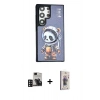 MARSİLYAN™- Galaxy S24 Ultra Kılıf Siluet Modern Özel Seri - Siyah Bilvis 3D Cam Ekran Koruyucu + PVD Metal Kamera Lens - DNMR