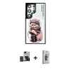 MARSİLYAN™- Galaxy S24 Ultra Kılıf Siluet Modern Özel Seri - Siyah Bilvis 3D Cam Ekran Koruyucu + PVD Metal Kamera Lens - GD