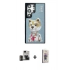 MARSİLYAN™- Galaxy S24 Ultra Kılıf Siluet Modern Özel Seri - Siyah Bilvis 3D Cam Ekran Koruyucu + PVD Metal Kamera Lens - GD