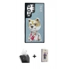 MARSİLYAN™- Galaxy S24 Ultra Kılıf Siluet Modern Özel Seri - Siyah Bilvis 3D Cam Ekran Koruyucu + Kamera Lens Koruma Cam - SF
