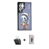 MARSİLYAN™- Galaxy S24 Ultra Kılıf Siluet Modern Özel Seri - Siyah Bilvis 3D Cam Ekran Koruyucu + Kamera Lens Koruma Cam - SF