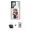 MARSİLYAN™- Galaxy S24 Ultra Kılıf Siluet Modern Özel Seri - Siyah Bilvis 3D Cam Ekran Koruyucu + Kamera Lens Koruma Cam - SF