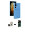MARSİLYAN™- Galaxy S24 Ultra Kılıf Vadi Çizgi Prime - Şeffaf 360 Full Body Arka Koruyucu + Bilvis Titan Kamera Lens - SH