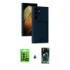 MARSİLYAN™- Galaxy S24 Ultra Kılıf Vadi Çizgi Prime - Şeffaf 360 Full Body Arka Koruyucu + Raze Metal Kamera Lens - SH
