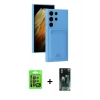 MARSİLYAN™- Galaxy S24 Ultra Kılıf Vadi Çizgi Prime - Şeffaf 360 Full Body Arka Koruyucu + Raze Metal Kamera Lens - SH