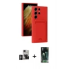 MARSİLYAN™- Galaxy S24 Ultra Kılıf Vadi Çizgi Prime - Siyah 360 Mat Full Body Arka Koruyucu + PVD Metal Kamera Lens - DNMR