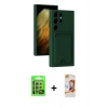 MARSİLYAN™- Galaxy S24 Ultra Kılıf Vadi Çizgi Prime - Siyah AutoKit 5in1 Fiber Polymer Nano Ekran Koruyucu + Raze Metal Kamera Lens - GS
