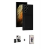 MARSİLYAN™- Galaxy S24 Ultra Kılıf Vadi Çizgi Prime - Siyah Bilvis 3D Cam Ekran Koruyucu + PVD Metal Kamera Lens - DNMR