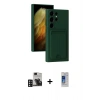 MARSİLYAN™- Galaxy S24 Ultra Kılıf Vadi Çizgi Prime - Siyah Durable Full Glue Curved Cam + PVD Metal Kamera Lens - DNMR