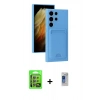 MARSİLYAN™- Galaxy S24 Ultra Kılıf Vadi Çizgi Prime - Siyah Durable Full Glue Curved Hayalet Cam + Raze Metal Kamera Lens - GI
