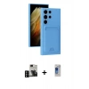 MARSİLYAN™- Galaxy S24 Ultra Kılıf Vadi Çizgi Prime - Siyah Durable Full Glue Curved Hayalet Cam + PVD Metal Kamera Lens - SH