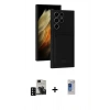 MARSİLYAN™- Galaxy S24 Ultra Kılıf Vadi Çizgi Prime - Siyah Durable Full Glue Curved Hayalet Cam + PVD Metal Kamera Lens - SH