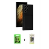 MARSİLYAN™- Galaxy S24 Ultra Kılıf Vadi Çizgi Prime - Siyah Joko Magic 5D Hayalet Cam + Raze Metal Kamera Lens - GS