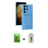 MARSİLYAN™- Galaxy S24 Ultra Kılıf Vadi Çizgi Prime - Siyah Polymer Nano Ekran Koruyucu + Raze Metal Kamera Lens - SH
