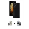 MARSİLYAN™- Galaxy S24 Ultra Kılıf Vadi Çizgi Prime - Siyah Vanessa Magic Hayalet Cam + Bilvis Titan Kamera Lens - DNMR
