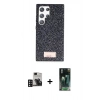 MARSİLYAN™- Galaxy S24 Ultra Kılıf Vadi Klasik Serisi - Şeffaf 360 Full Body Arka Koruyucu + PVD Metal Kamera Lens - DNMR