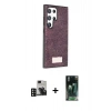 MARSİLYAN™- Galaxy S24 Ultra Kılıf Vadi Klasik Serisi - Şeffaf 360 Full Body Arka Koruyucu + PVD Metal Kamera Lens - DNMR