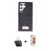 MARSİLYAN™- Galaxy S24 Ultra Kılıf Vadi Klasik Serisi - Siyah AutoKit 5in1 Fiber Polymer Nano Ekran Koruyucu + Kamera Lens Koruma Cam - SF