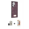 MARSİLYAN™- Galaxy S24 Ultra Kılıf Vadi Klasik Serisi - Siyah AutoKit 5in1 Fiber Polymer Nano Ekran Koruyucu + Bilvis Titan Kamera Lens - DNMR