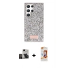 MARSİLYAN™- Galaxy S24 Ultra Kılıf Vadi Klasik Serisi - Siyah AutoKit 5in1 Fiber Polymer Nano Ekran Koruyucu + PVD Metal Kamera Lens - GD