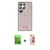 MARSİLYAN™- Galaxy S24 Ultra Kılıf Vadi Klasik Serisi - Siyah AutoKit 5in1 Fiber Polymer Nano Ekran Koruyucu + Raze Metal Kamera Lens - GI