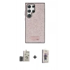 MARSİLYAN™- Galaxy S24 Ultra Kılıf Vadi Klasik Serisi - Siyah Bilvis 3D Cam Ekran Koruyucu + Bilvis Titan Kamera Lens - DNMR