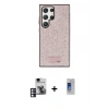 MARSİLYAN™- Galaxy S24 Ultra Kılıf Vadi Klasik Serisi - Siyah Durable Full Glue Curved Cam + PVD Metal Kamera Lens - PE