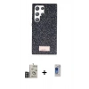 MARSİLYAN™- Galaxy S24 Ultra Kılıf Vadi Klasik Serisi - Siyah Durable Full Glue Curved Hayalet Cam + Bilvis Titan Kamera Lens - DNMR