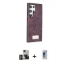 MARSİLYAN™- Galaxy S24 Ultra Kılıf Vadi Klasik Serisi - Siyah Durable Full Glue Curved Hayalet Cam + PVD Metal Kamera Lens - GD