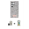 MARSİLYAN™- Galaxy S24 Ultra Kılıf Vadi Klasik Serisi - Siyah Polymer Nano Ekran Koruyucu + Bilvis Titan Kamera Lens - GD