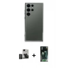 MARSİLYAN™- Galaxy S24 Ultra Kılıf Vadi Minimal - Şeffaf 360 Full Body Arka Koruyucu + PVD Metal Kamera Lens - DNMR