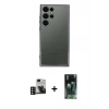 MARSİLYAN™- Galaxy S24 Ultra Kılıf Vadi Minimal - Şeffaf 360 Full Body Arka Koruyucu + PVD Metal Kamera Lens - DNMR