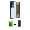MARSİLYAN™- Galaxy S24 Ultra Kılıf Vadi Minimal - Şeffaf 360 Full Body Arka Koruyucu + Raze Metal Kamera Lens - SH