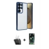 MARSİLYAN™- Galaxy S24 Ultra Kılıf Vadi Minimal - Şeffaf 360 Full Body Arka Koruyucu + Kamera Lens Koruma Cam - SF