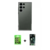MARSİLYAN™- Galaxy S24 Ultra Kılıf Vadi Minimal - Siyah 360 Mat Full Body Arka Koruyucu + Raze Metal Kamera Lens - MR