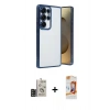 MARSİLYAN™- Galaxy S24 Ultra Kılıf Vadi Minimal - Siyah AutoKit 5in1 Fiber Polymer Nano Ekran Koruyucu + Bilvis Titan Kamera Lens - SH