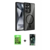 MARSİLYAN™- Galaxy S24 Ultra Kılıf Yadigar Asil Koleksiyonu - Şeffaf 360 Full Body Arka Koruyucu + Raze Metal Kamera Lens - GI