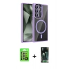 MARSİLYAN™- Galaxy S24 Ultra Kılıf Yadigar Asil Koleksiyonu - Şeffaf 360 Full Body Arka Koruyucu + Raze Metal Kamera Lens - MR