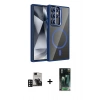 MARSİLYAN™- Galaxy S24 Ultra Kılıf Yadigar Asil Koleksiyonu - Şeffaf 360 Full Body Arka Koruyucu + PVD Metal Kamera Lens - DNMR