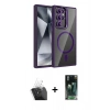 MARSİLYAN™- Galaxy S24 Ultra Kılıf Yadigar Asil Koleksiyonu - Şeffaf 360 Full Body Arka Koruyucu + Kamera Lens Koruma Cam - SF