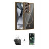 MARSİLYAN™- Galaxy S24 Ultra Kılıf Yadigar Asil Koleksiyonu - Şeffaf 360 Full Body Arka Koruyucu + Kamera Lens Koruma Cam - SF