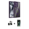 MARSİLYAN™- Galaxy S24 Ultra Kılıf Yadigar Asil Koleksiyonu - Şeffaf 360 Full Body Arka Koruyucu + PVD Metal Kamera Lens - SH