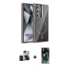 MARSİLYAN™- Galaxy S24 Ultra Kılıf Yadigar Asil Koleksiyonu - Şeffaf 360 Full Body Arka Koruyucu + PVD Metal Kamera Lens - SH