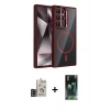 MARSİLYAN™- Galaxy S24 Ultra Kılıf Yadigar Asil Koleksiyonu - Siyah 360 Mat Full Body Arka Koruyucu + Bilvis Titan Kamera Lens - SH